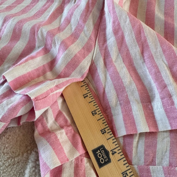 Old Navy Pink White Stripe Linen Blend Lounge Shorts Womens Size Large - Picture 4 of 5